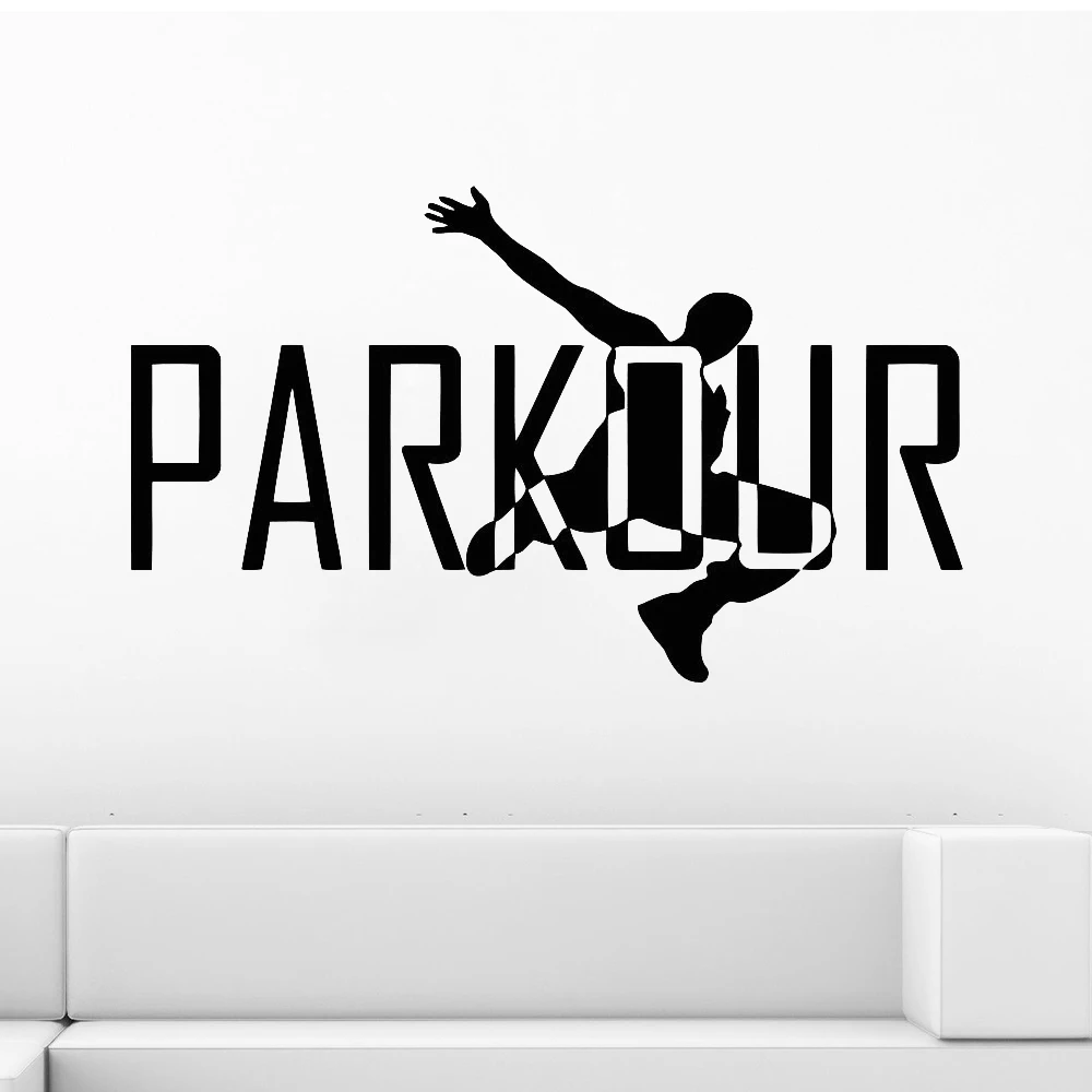 

Parkour Wall Decal Extreme Sport Vinyl Sticker Gym Poster Decor Art Mural Living Room Home Decoration Removable Stickers Z246