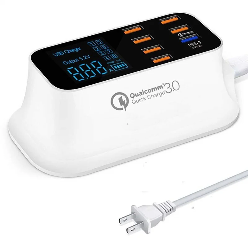 Tongdaytech мульти быстрый USB Зарядное устройство 8 Порты и разъёмы Quick Charge 3 0