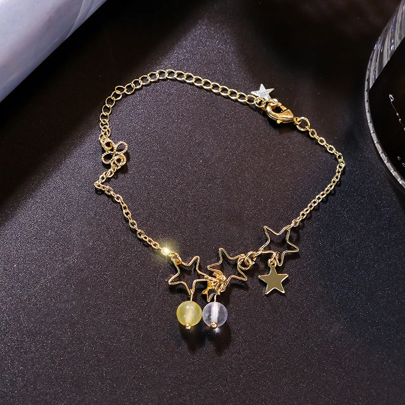 

2019 new cool wind stars crystal bracelet female students simple net red small hand jewelry hot sale
