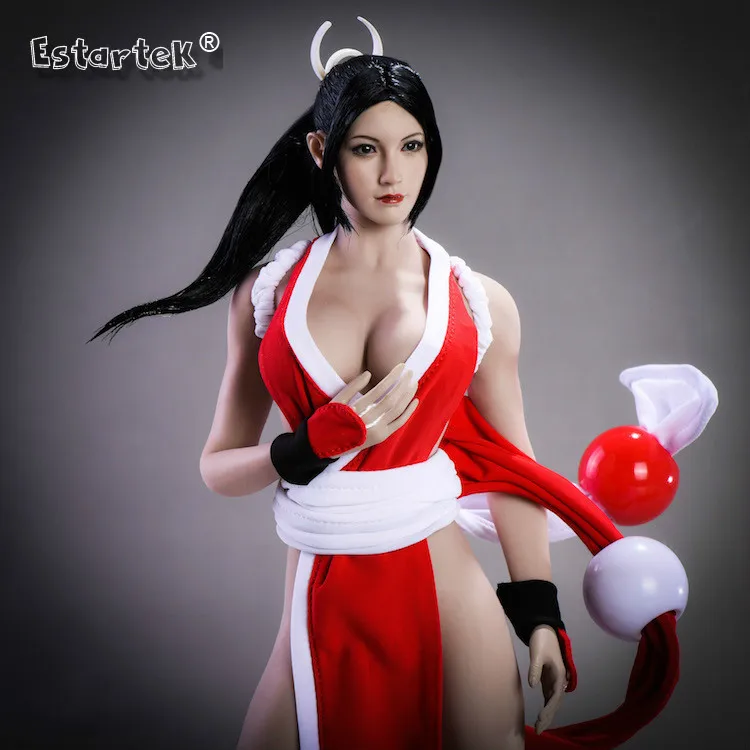 Estartek YMT08 1/6 азиатская красавица Девушка Mai Shiranui Клык голова лепить для 12 дюймов Phicen Tbleague Фигурка DIY