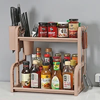Многофункциональная трапециевидная кухонная Двухуровневая стойка 050 держатель