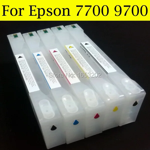 High Quality Inkjet Cartridge For Epson 7700 9700 Ink Cartridge For Epson 596 With Resettable Chips T5961 T596 T5968