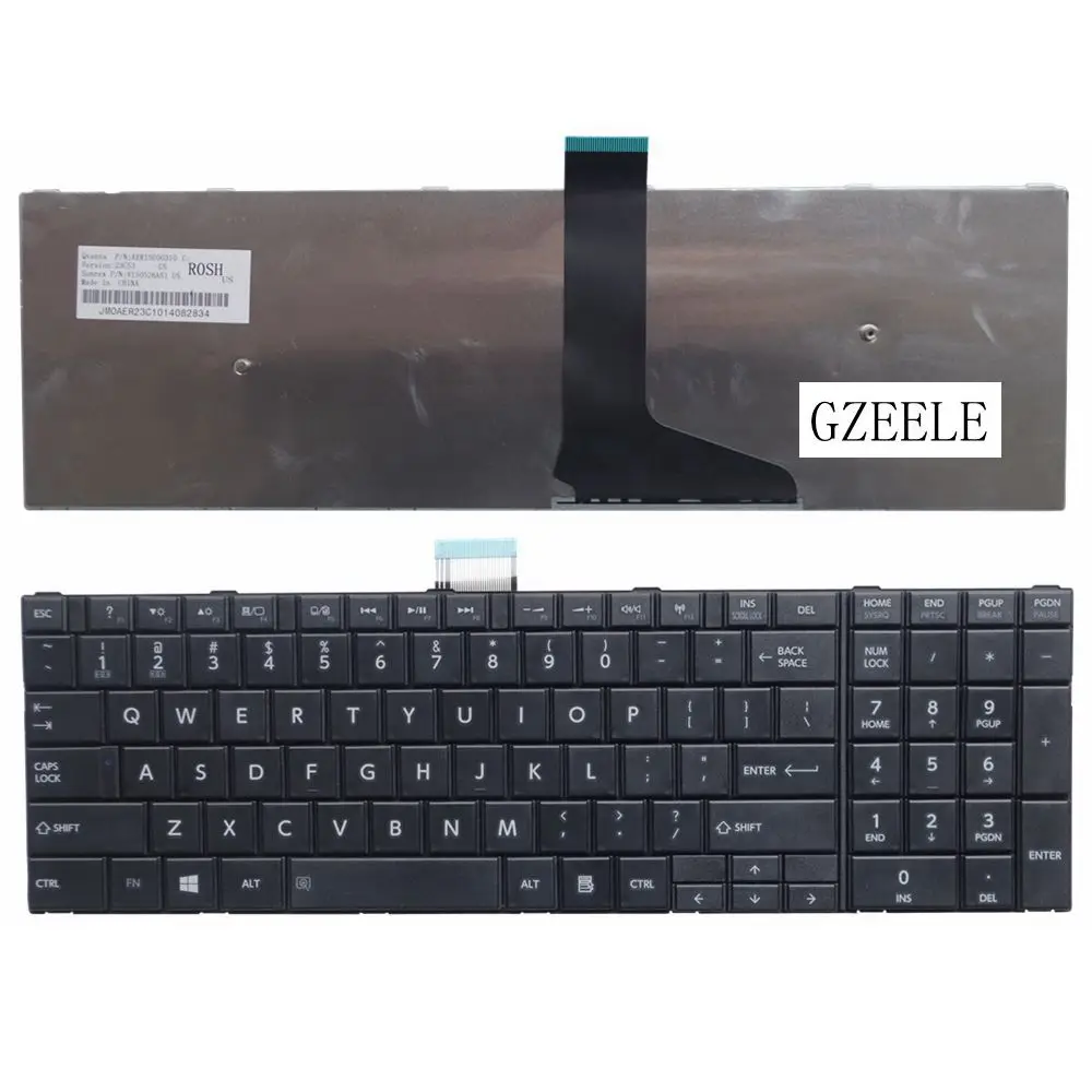 GZEELE новая английская клавиатура для Toshiba Satellite C50D C50 A A506 C55 C55T C55D Клавиатура