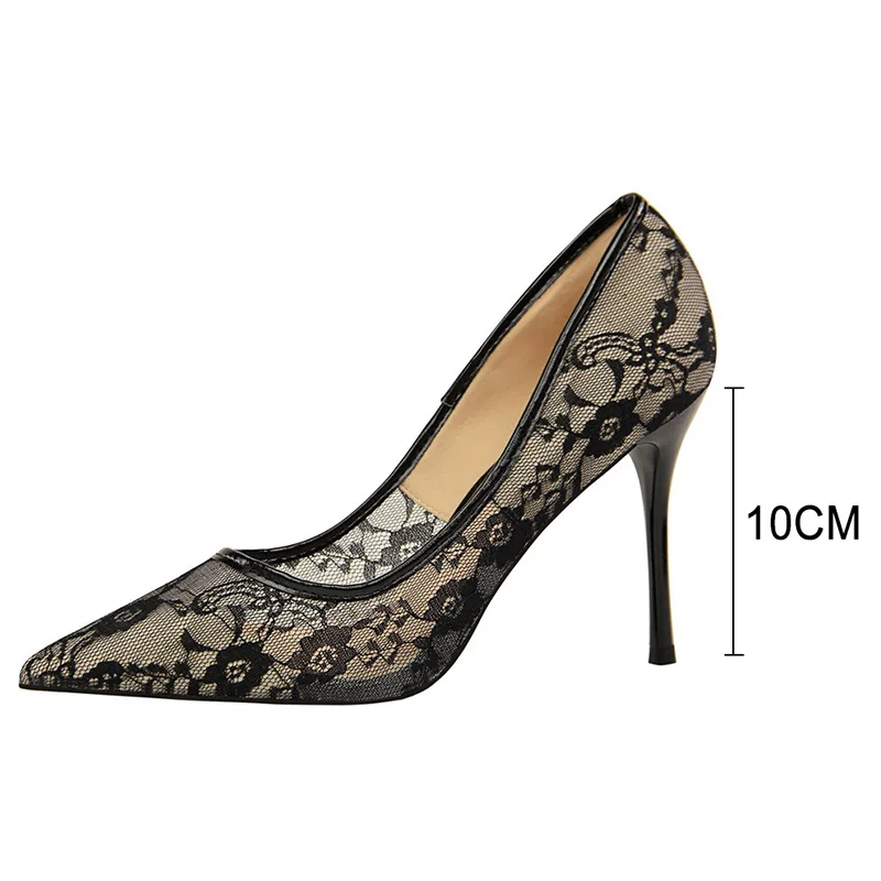 Женские туфли лодочки на очень высоком каблуке свадебные с острым носком офисные