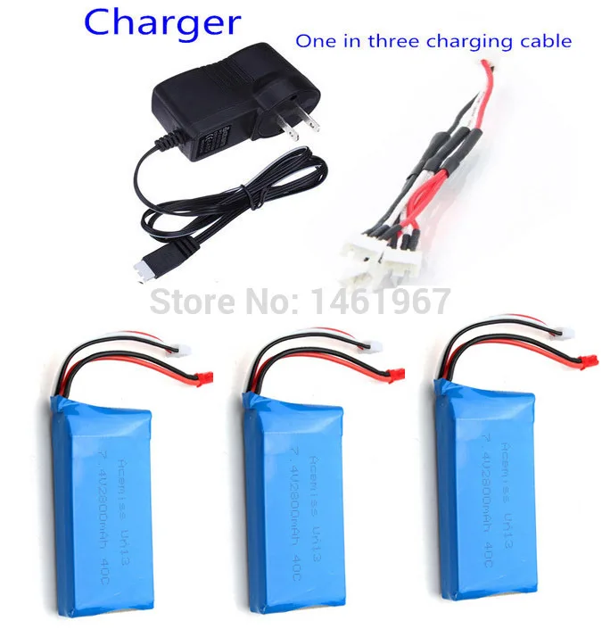 Wltoys запасные части модернизированная батарея 7 4 V 2800mAh + зарядка для WL игрушки V262