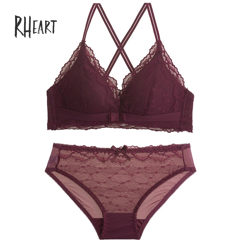 Roseheart зеленые женские модные беспроводные кружевные комплекты с бюстгальтером и