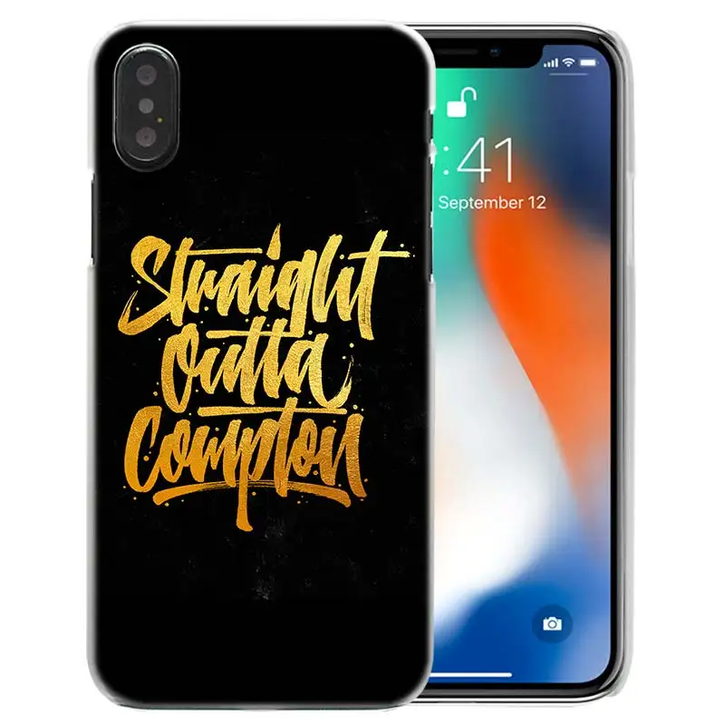 15 Жесткий пластиковый Чехол Straight Outta Compton NWA для iPhone XS Max XR X 10 7 8 6 6 S Plus 5s SE 5 4s 4 5C Прозрачный чехол для телефона - Цвет: 15