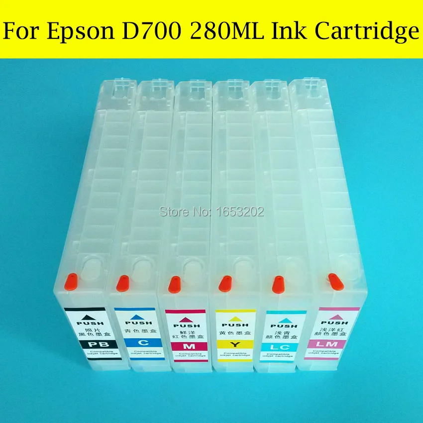 6 шт. картриджи для принтера EPSON D700|ink cartridge|refillable ink cartridgesrefillable cartridges |