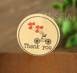 100 шт.лот, праздничный дизайн велосипеда с красным персиковым сердцем, наклейка, подарок, наклейки для самодельной пекарни и упаковки подарков (искусственная кожа)