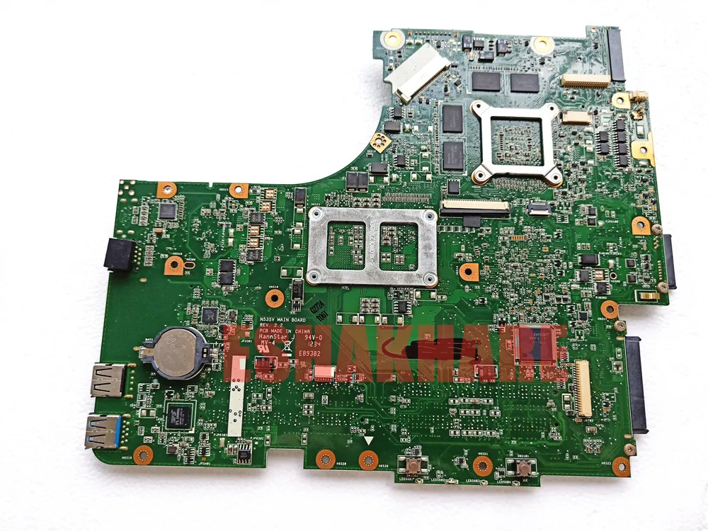 N53SM Материнская плата 2*Слота/4*Слота V1G/V2G Для ноутбука ASUS N53S N53SV N53SN GT540/GT550/GT630 Для тестирования работает на 100%.