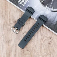 natural resin strap mens watch accessories pin buckle for casio aq s810w aq s800w 1a sports waterproof silicone strap