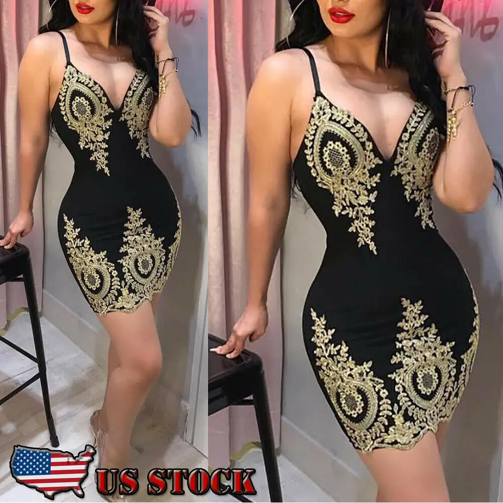 Женское сексуальное облегающее платье на бретельках летнее с принтом короткое