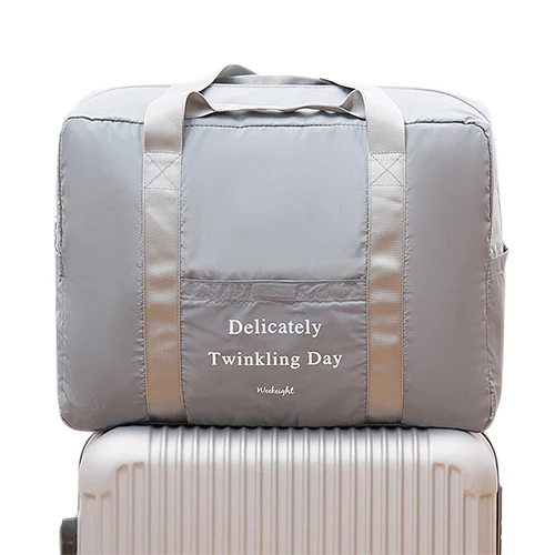 LightGrey Travel Bag Женская Мужская Дорожная сумка из полиэстера, сумка для переноски, сумка для путешествий, органайзер для багажа, дорожная сумка на колесах, вместительный чемодан - Цвет: LightGrey Travel Bag