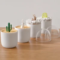 creative portable toothpick box toothpick holder home living room cotton swab boxes mini bucket cute personalized storage tank