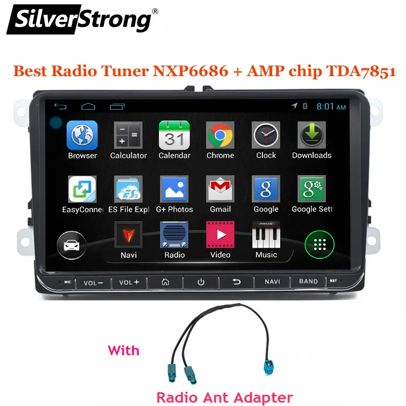 SilverStrong Android9.0 9 дюймов для Passat радио автомобиля gps Нет dvd-плеер для VW Golf gps для VW Polo gps с 6686 радио Android 68S
