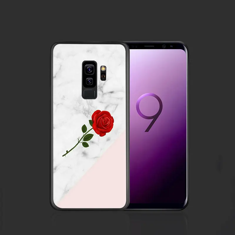 Мягкий чехол для телефона с изображением розы и пиона Samsung Galaxy A2 Core A6 7 8 9 2018 A10S 20S 20E