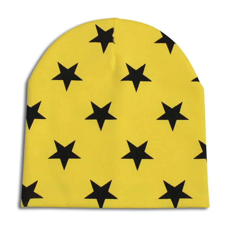 2018 star hat girl baby winter boy child cute print knit cotton warm 10 color W0180 | Детская одежда и обувь