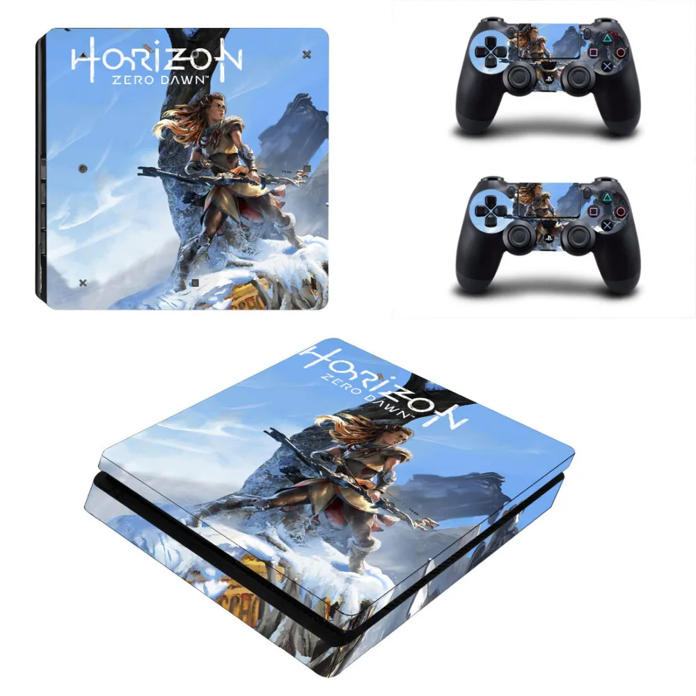 Игра Horizon Zero Dawn наклейка PS4 тонкая кожа Стикеры для Sony Игровые приставки 4 консоли