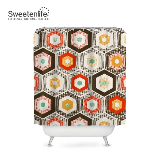 SL0359 Sweetenlife 180x200 см занавески для душа s полиэстер ткань занавески для ванной комнаты многоцветный Водонепроницаемый занавес с 12 крючками - Цвет: SL0359
