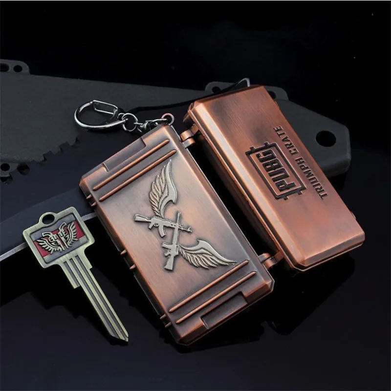 Game PUBG Triumph Treasure Box Chest Playerunknown's Battlegrounds Cosplay Props Funny Fancy Key Chain Set | Тематическая