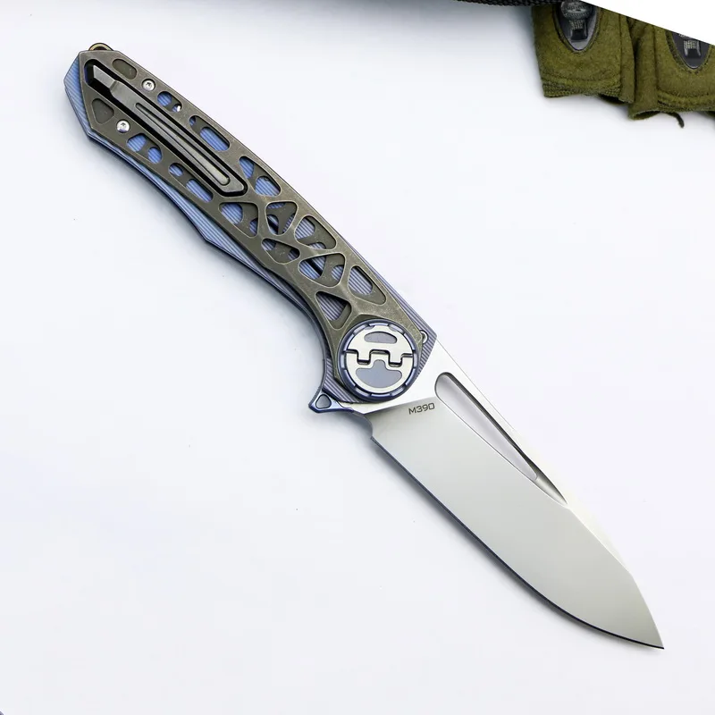 Складной нож VENOM HARPOON M390 титановый для кемпинга охоты карманный кухонный фруктов