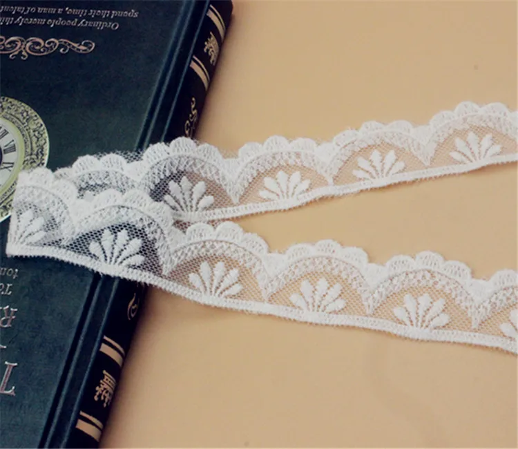 15 ярдов/упаковка белый изысканный DIY бутон шелкография вышивка кружевная одежда