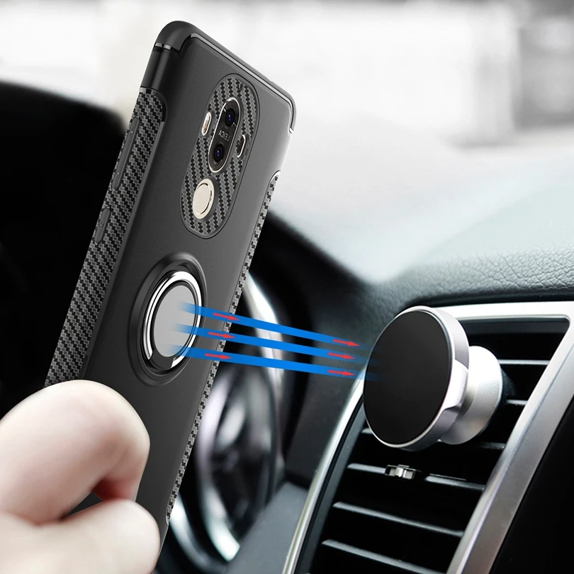 For Huawei Mate 9 / Mate9 5.9&quot Case Vehicle Armor Cover With Ring Stand Skin Shockproof Shell |