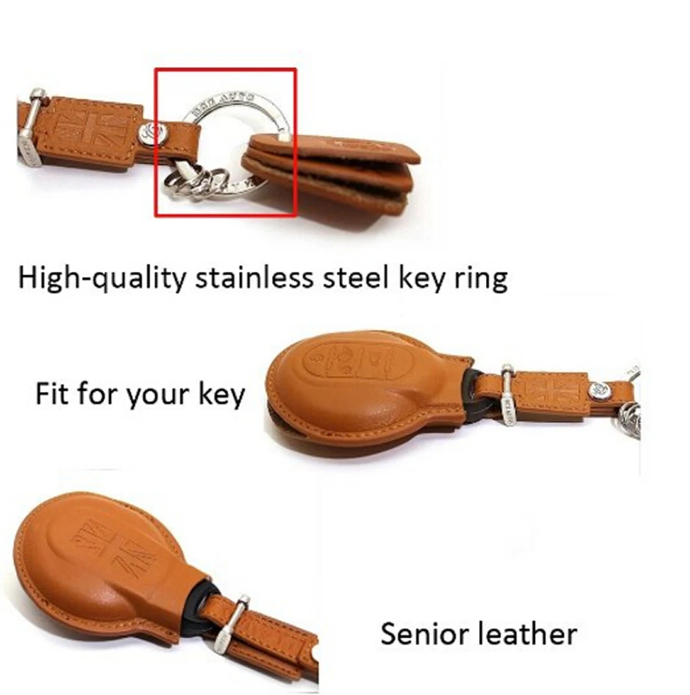 Кожаный чехол для автомобильных ключей новый розовый OEM F54 F55 F56 F60|leather car key|car leather