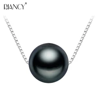 2019 new fashion elegant white gray shell 10mm imitation pearl pendant shell beads jewelry clavicular chain for women