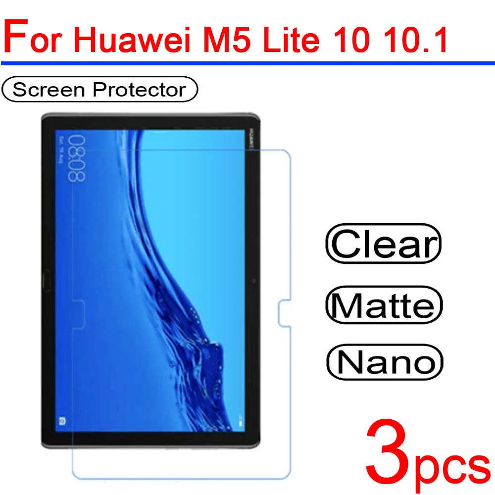 3 шт. ультра прозрачный мягкий ЖК-экран Защитная крышка для Huawei Mediapad M5 lite 10 8 0 1 Wifi