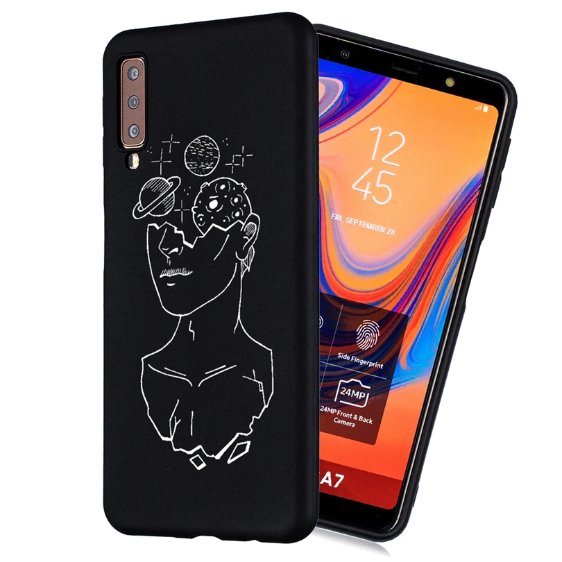 Slim TPU Case For Samsung Galaxy A5 A6 A6+ A7 A750 A8 Plus A9 2018 Silicone Painted Cover |