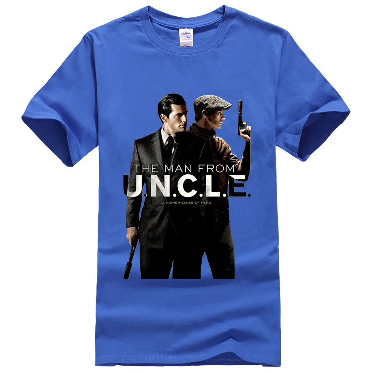 Т Рубашки Мужские Человек Из UNCLE Футболка мужская мода дизайнер o шеи хлопка с