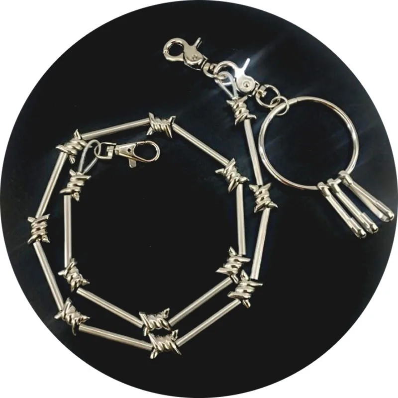 Хип хоп! 2019 брюки с цепочкой из сплава большими металлическими кольцами