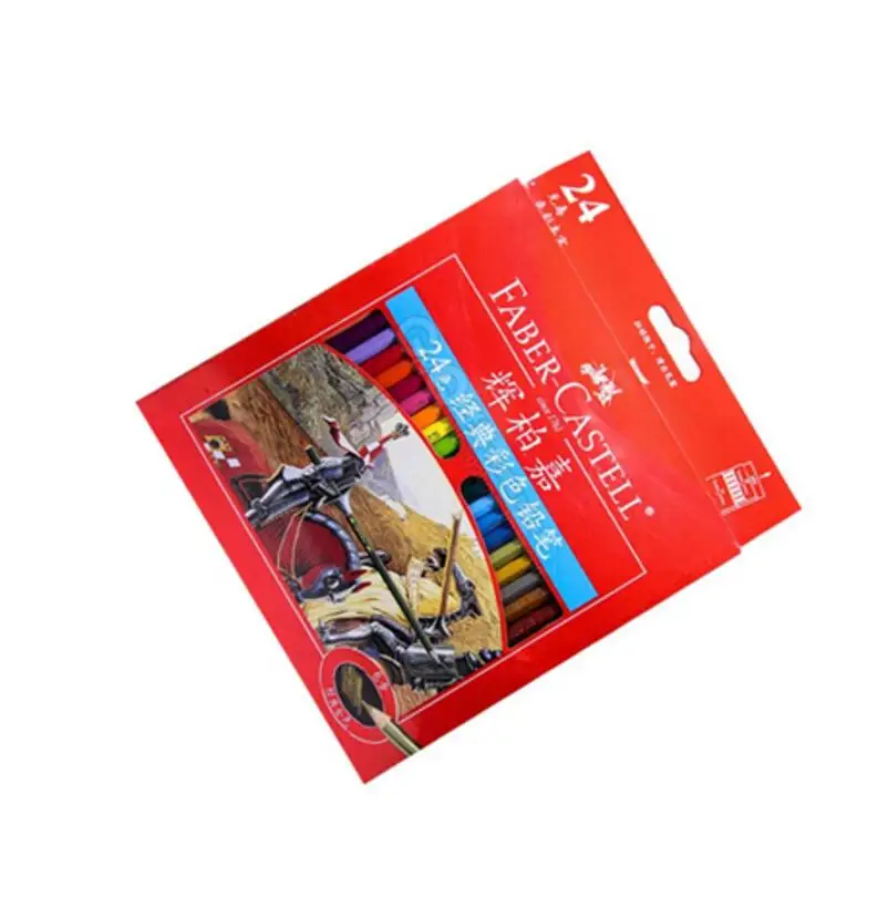 12/24/36 Цвета Faber Castell Цвет карандаши Профессиональный жирной карандаши для рисования комплект, принадлежности для живописи Радуга Цветной Студенческая Канцелярия - Цвет: 24colors