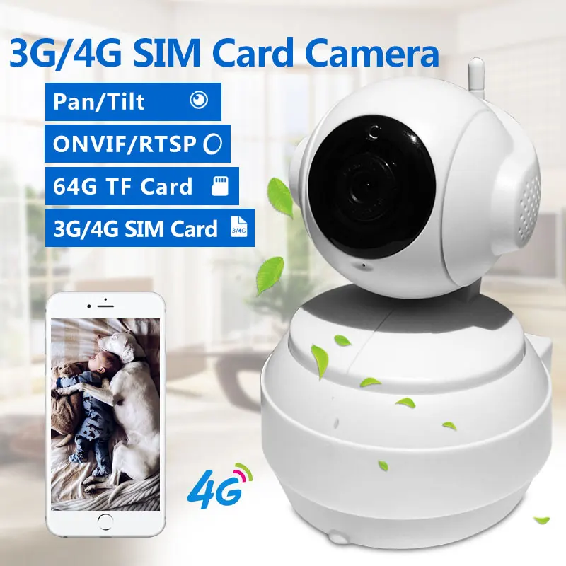 PTZ беспроводной 3G/4G sim-карта Мобильная IP камера 720 P/960 P HD передача видео через 4G FDD LTE Netowrk по всему миру бесплатное приложение для дистанционного управления