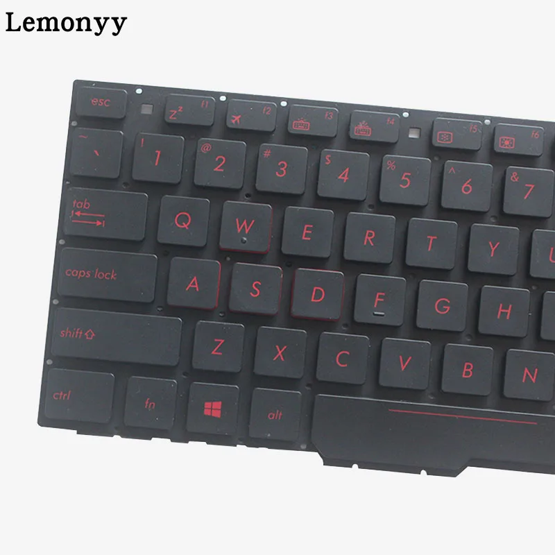 US клавиатура для ноутбука ASUS GL553 GL553V GL553VW ZX553VD ZX53V ZX73 FX553VD FX53VD FX753VD FZ53V клавиатура с красной подсветкой