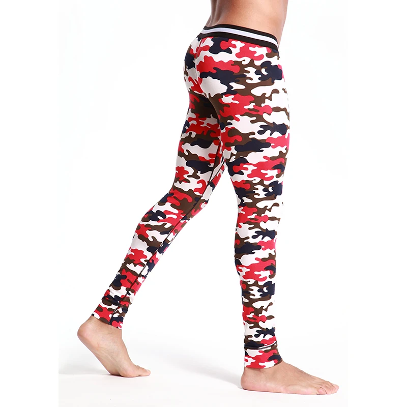 Men's Cotton Thermal Underwear Long John Camouflage Leggings  warm trousers pants underpants
