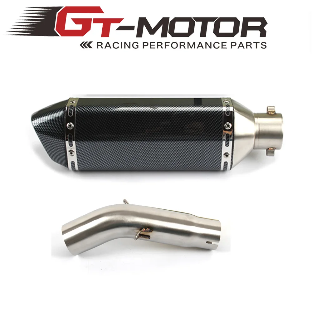 GT мотор средняя выхлопная труба мотоцикла с глушителем для SUZUKI GSXR600/750 2011 2017 без