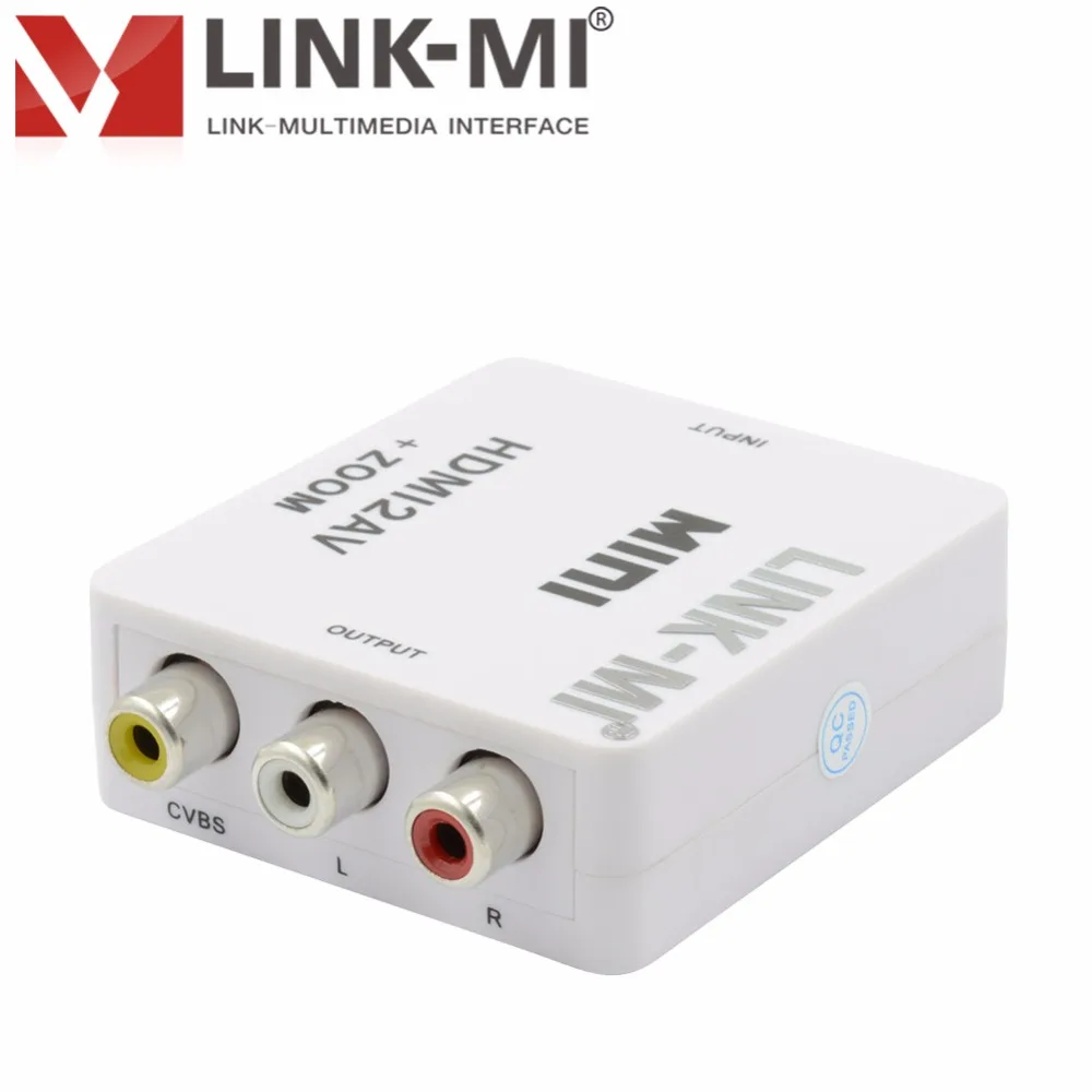 LM HA04 1080 P HD видео адаптер Mini HDMI К AV конвертер CVBS + L/R к RCA 2 выход NTSC и PAL 1.3|mini hdmi|mini hdmi to