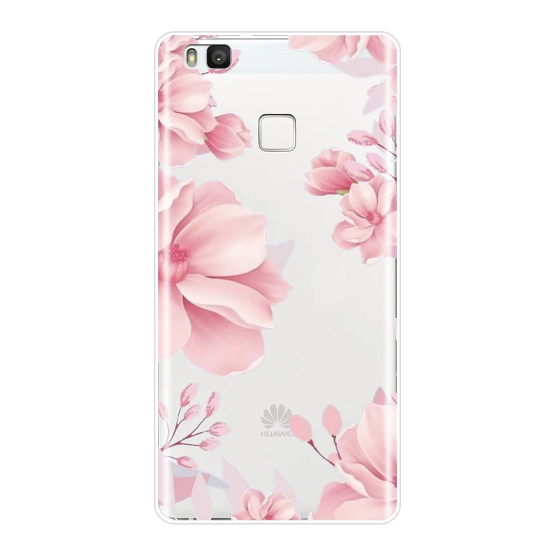 TPU Back Cover For Huawei P8 P9 P10 P20 Lite 2017 Soft Silicone Rose Phone Case Mini P Smart Plus Pro | Мобильные телефоны и