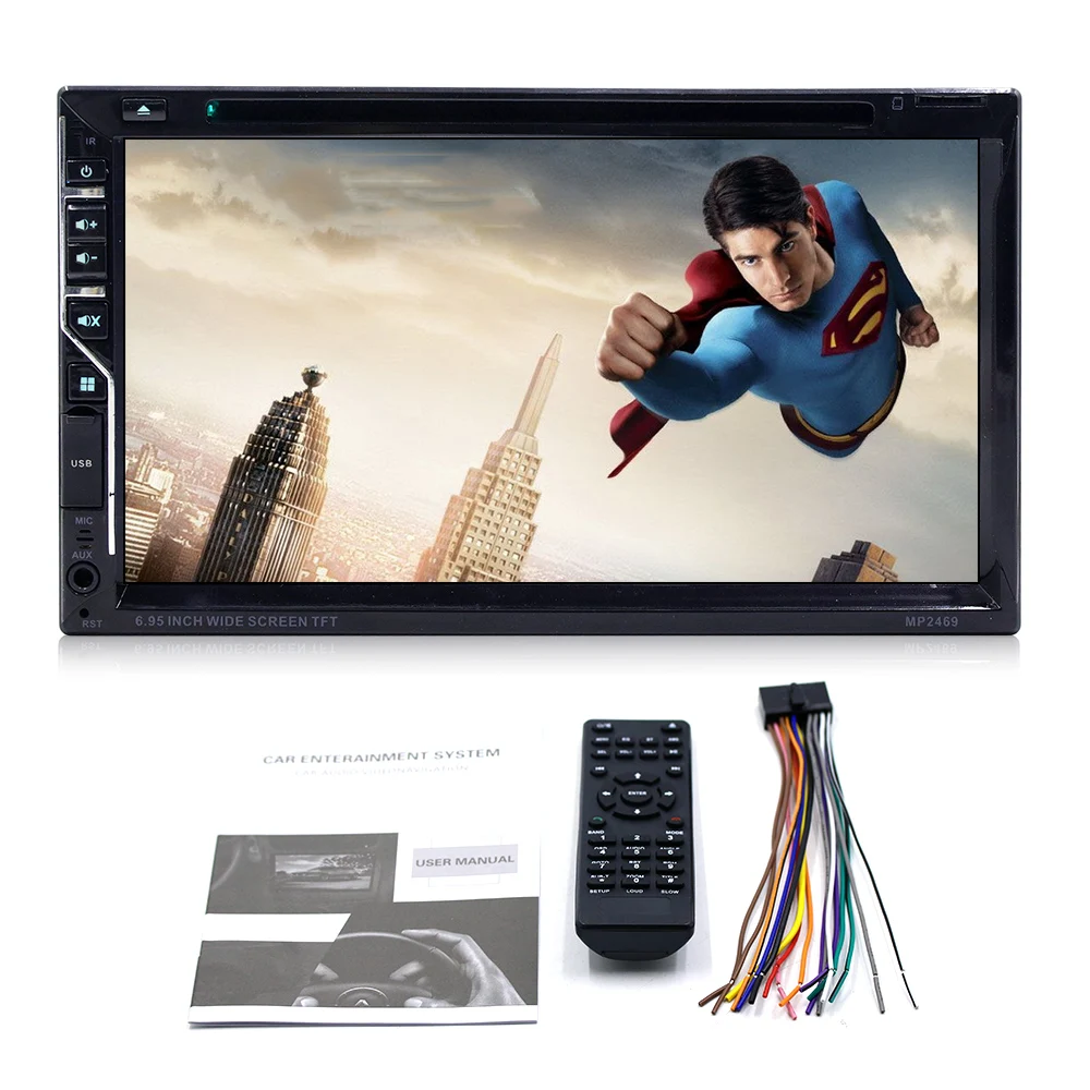 Автомобильный монитор ANLUD DVD GPS MP5 плеер 6 95 &quotсенсорный экран 2DIN Авторадио In-Dash
