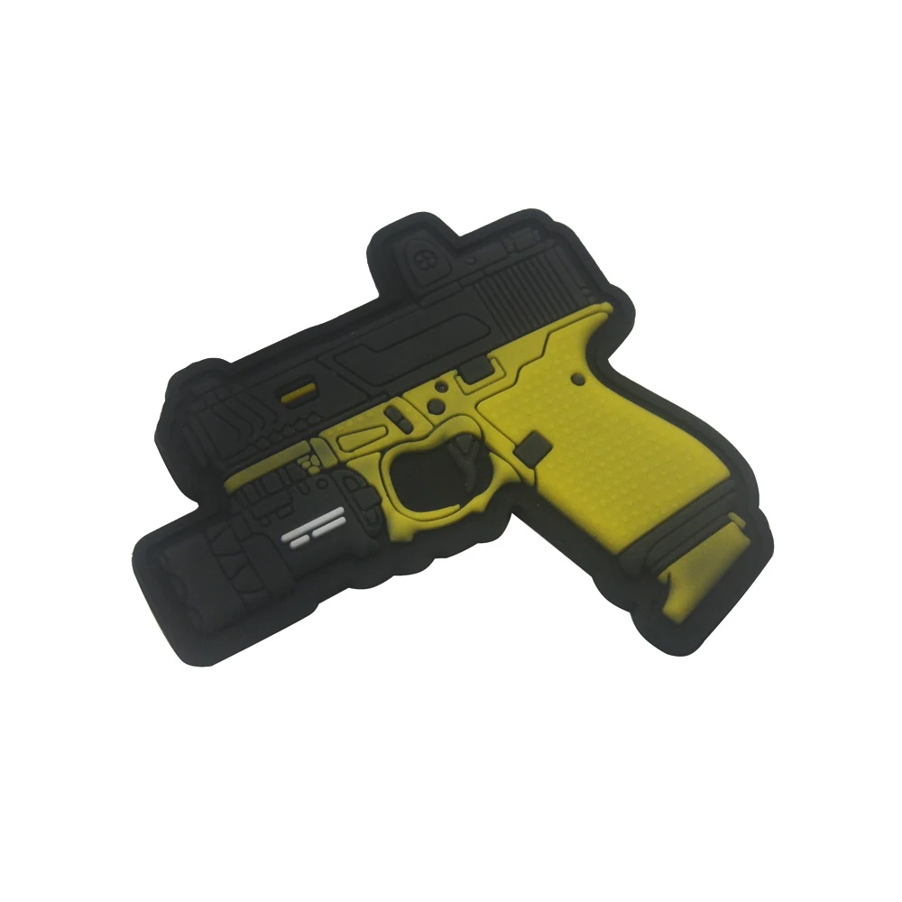 

Mini PVC Armband Q Version Weapon Patch Badge Plastic Rubber Chapter Army Morale Tactical Clothing Backpack Sticker Icon