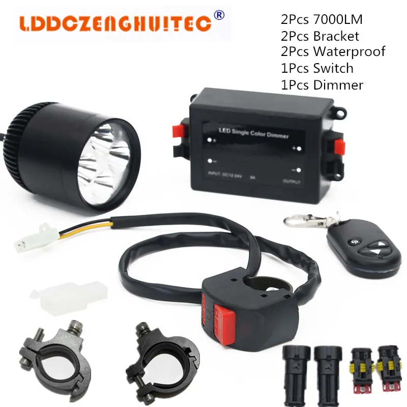 

LDDCZENGHUITEC Universal Motorcycle LED Fog Lights Taillight Anti-fog Parking Stop Brake Lamps Warning Tail Light Motor Styling