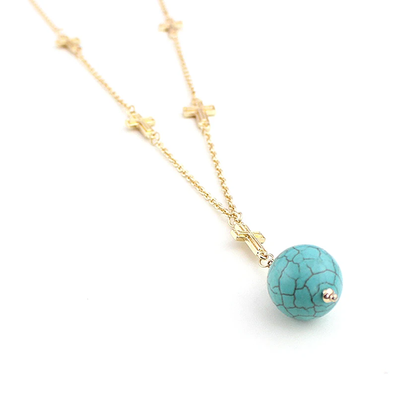 Женское многослойное ожерелье с подвеской шариком золотистого цвета|multi layer|necklace