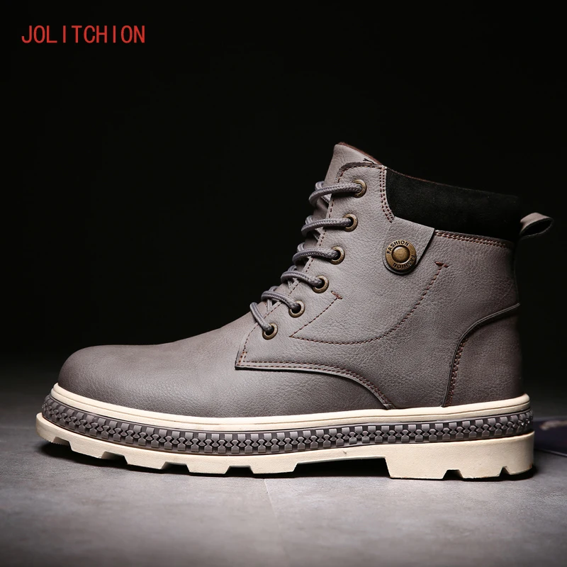 Зимние мужские повседневные ботинки; уличные кроссовки; полуботинки martin; zapatillas hombre; Высококачественная кожаная мужская обувь; chaussure homme