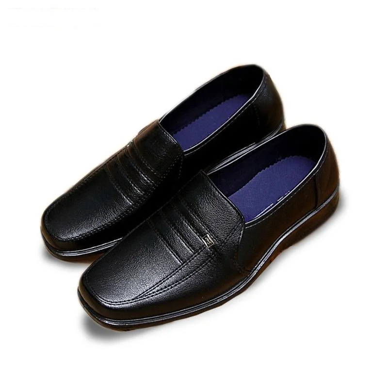 2018 Retail Men Business Casual Leather Shoes Oxfords Classic Father's Flats Round Toe Comfortable Office | Обувь