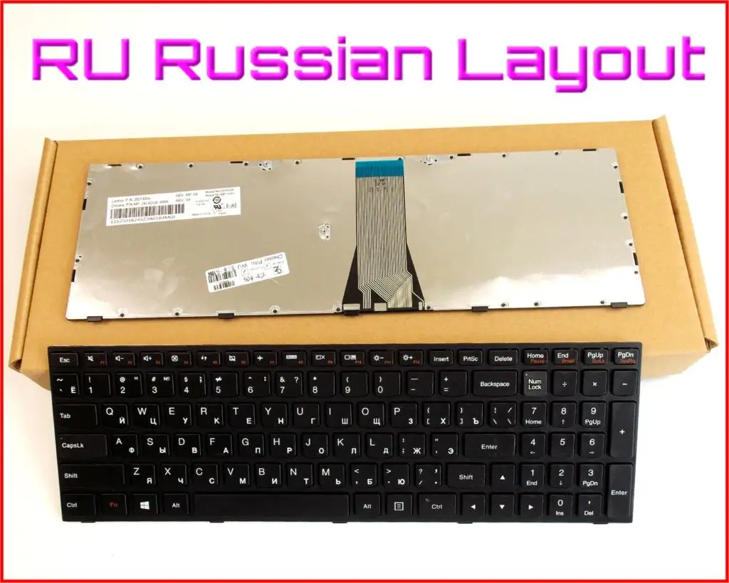 

New Keyboard RU Russian Version for LENOVO 9z.NB4SN.001 PK1314K2A00 PK1314K1A00 PK130TH1A00 MP-13Q13US-686 Laptop with Frame
