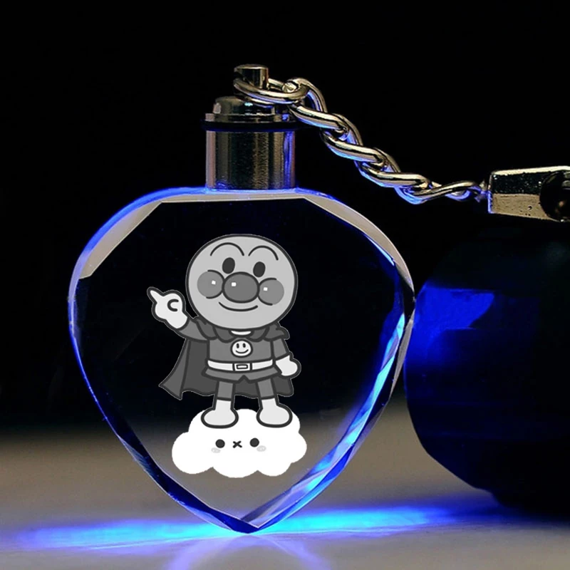 Anpanman брелок в форме сердца из аниме со светодиодной подсветкой фигурка