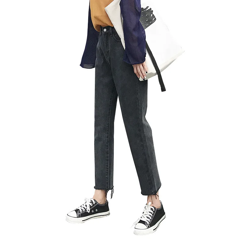 2019 Джинсы женские прямо канистра яркий ковбойский девять для девочек эластичная