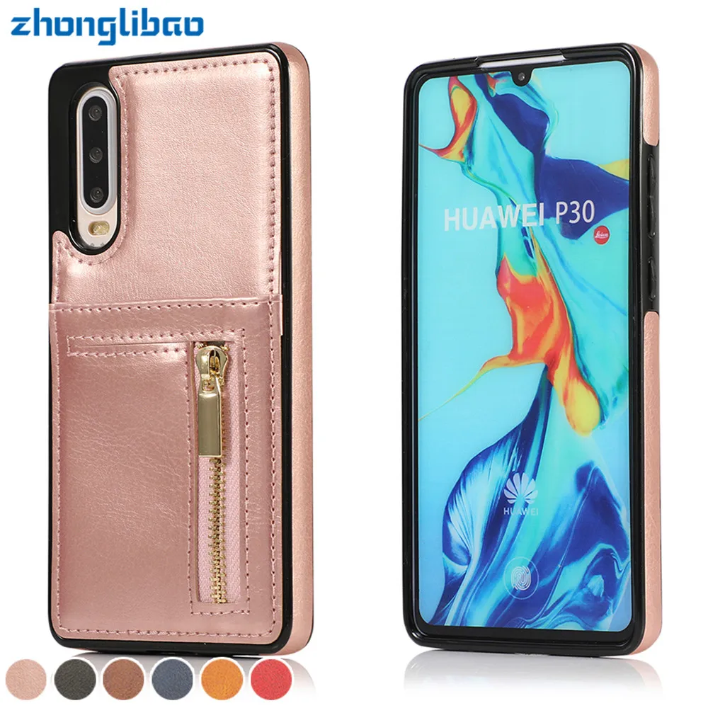 Huwei P30 Pro модный кожаный чехол кошелек на молнии для Huawei Mate 20 Mate20 Lite держатель карт